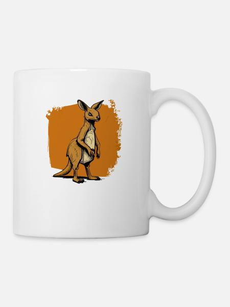 Känguru comic cartoon Style - Tasse - Weiß