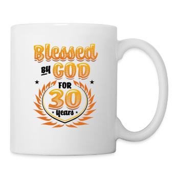 Religious by God for 30 years - Mug - white - Right