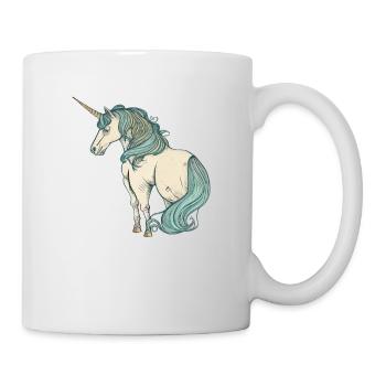 Licorne licorne - Mug blanc - blanc - Droite