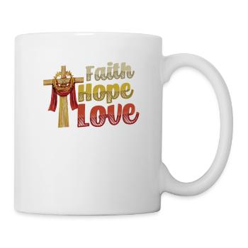 Faith, Hope, Love, Church, Religion - Mug - white - Right