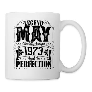 Mai 1973. Anniversaire mai 1973. Cadeau may 1973. - Mug blanc - blanc - Droite