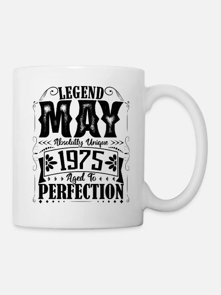 Mai 1975. Anniversaire mai 1975. Cadeau may 1975. - Mug blanc - blanc