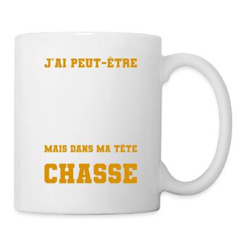 Mais Dans Ma Tête Je Suis À La Chasse Chasseur - Mug blanc - blanc - Droite
