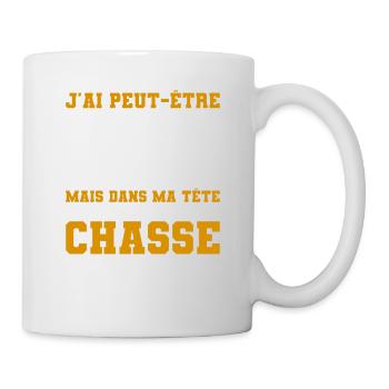 Mais Dans Ma Tête Je Suis À La Chasse Chasseur - Mug blanc - blanc - Droite