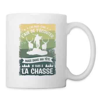 Mais Dans Ma Tête Je Suis À La Chasse Chasseur - Mug blanc - blanc - Droite
