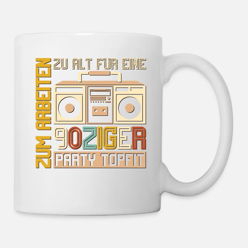 für eine 90ziger Party topfit - Tasse - Weiß
