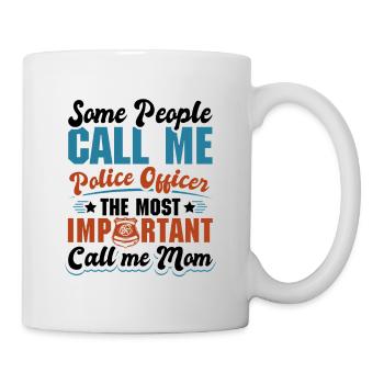 Polizei Polizist Polizeibeamte - Tasse - Weiß - Rechts