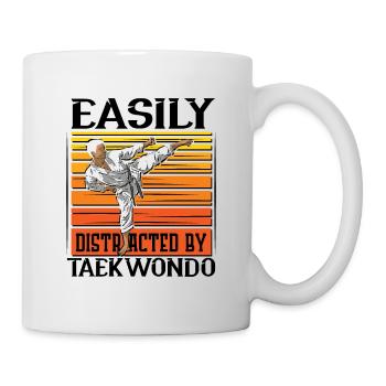 Easily Distracted By Taekwondo - Tasse - Weiß - Rechts