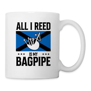 Bagpipes for bagpipers and Scots - Mug - white - Right