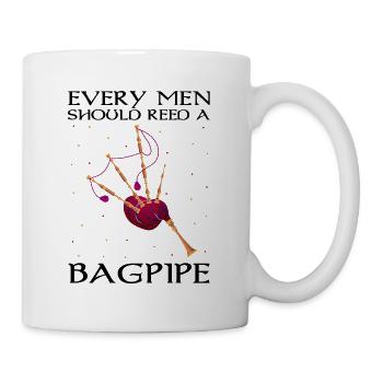 Scotsman Zitat für Dudelsackmusiker und Dudelsack - Tasse - Weiß - Rechts