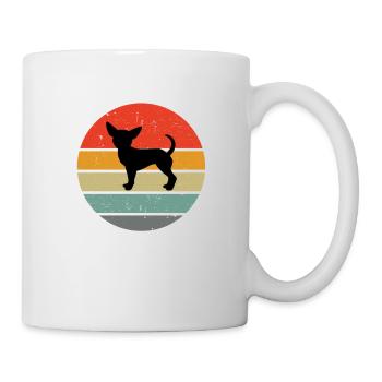 vintage chihuahua dog retro - Mug - white - Right