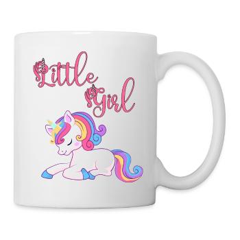 Little girl loves unicorns - Mug - white - Right