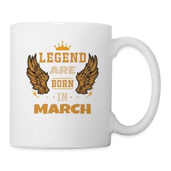 Légend née en Mars - Mug blanc - blanc - Droite