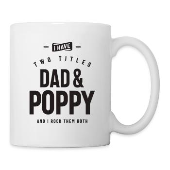Papa & Poppy - Doublez les titres, doublez le plaisir - Mug blanc - blanc - Droite