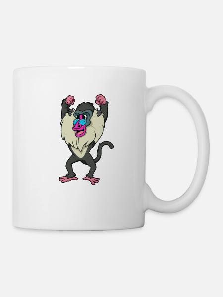 Kawaii Mandrill - Tasse - Weiß