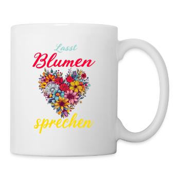 Lasst Blumen Sprechen für eine Floristin - Tasse - Weiß - Rechts