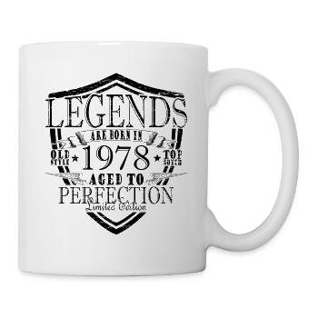 1978 Vintage-Jubiläum Vintage-Legenden 1978 - Tasse - Weiß - Rechts