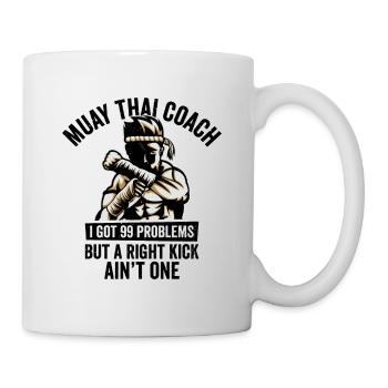 Muay Thai Trainer Kickboxing Instruktor Kampfsport - Tasse - Weiß - Rechts