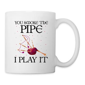 Bagpipes for pipers and Scots - Mug - white - Right