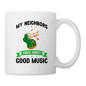 Citation de cornemuse pour les musiciens écossais et de cornemuse - Mug blanc - blanc - Droite