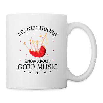 Bagpipes for pipers and Scots - Mug - white - Right