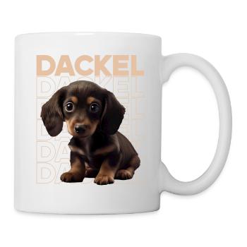Rauhaardackel Dachshund Hund Hunde Welpe Dackel - Tasse - Weiß - Rechts