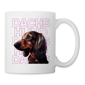 Rauhaardackel Dachshund Hund Hunde Welpe Dackel - Tasse - Weiß - Rechts
