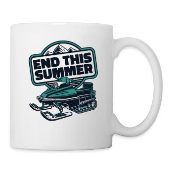 End This Summer Snow Motorcycle Snowmobile Rider - Mug - white - Right