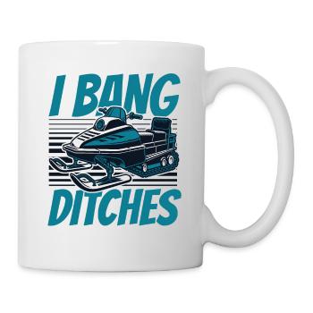 I Bang Ditches Motoneige Conducteurs de motoneige - Mug blanc - blanc - Droite