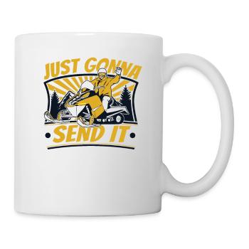 Just Gonna Send It Schneemotorrad Snowmobile - Tasse - Weiß - Rechts