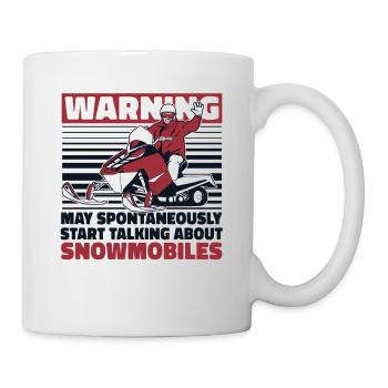 Peut spontanément parler de motoneiges - Mug blanc - blanc - Droite