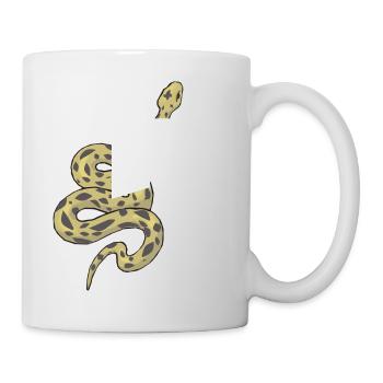 Buchstabe f Schlange - Tasse - Weiß - Rechts
