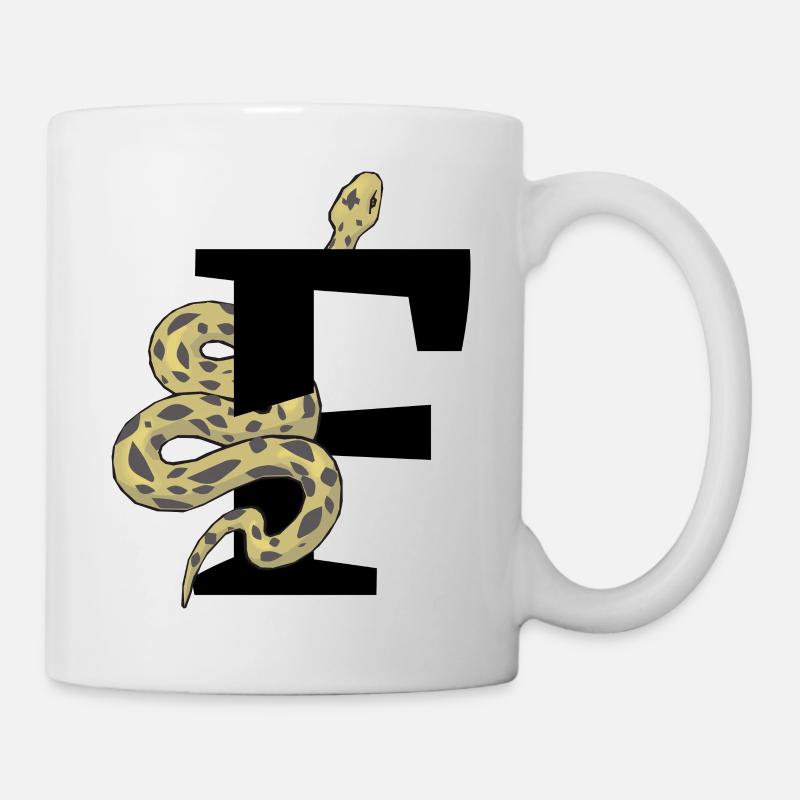 Buchstabe f Schlange - Tasse - Weiß