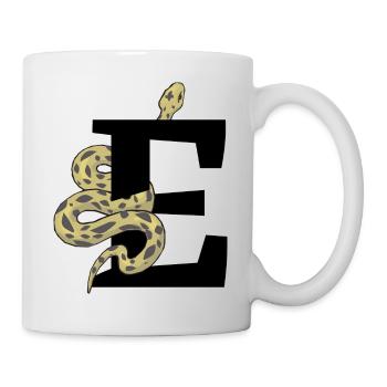 Buchstabe e Schlange - Tasse - Weiß - Rechts