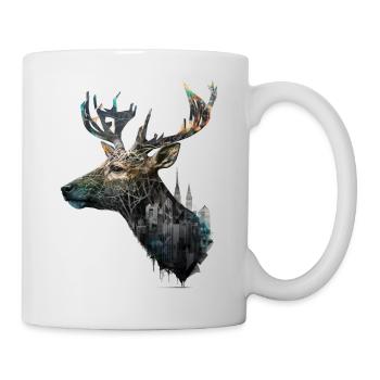Deer Gift Animal Deer Animal Motif Forest Elk Zoo - Mug blanc - blanc - Droite
