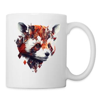Roter Panda Geschenk Pandabär Kunst Tier Zoo Motiv - Tasse - Weiß - Rechts