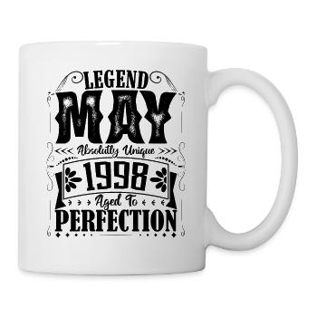 Mai 1998. Anniversaire mai 1998. Cadeau may 1998. - Mug blanc - blanc - Droite