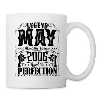 Mai 2006. Anniversaire mai 2006. Cadeau may 2006. - Mug blanc - blanc - Droite
