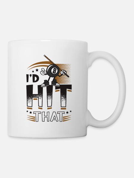 Id Hit That Pool Billiards - Tasse - Weiß