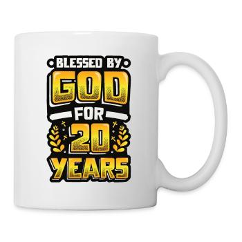 Ordensleute Seit 20 Jahren Von Gott Gesegnet - Tasse - Weiß - Rechts