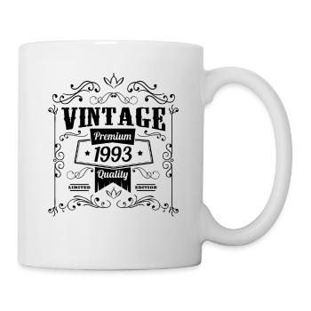 1993 Geburtstag Geburtstag Vintage Sprüche - Tasse - Weiß - Rechts