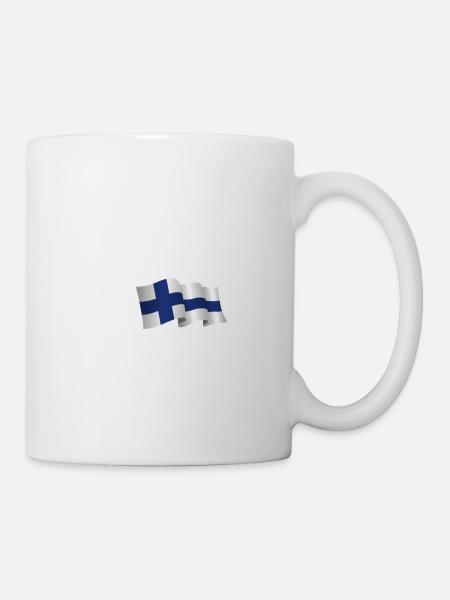 Zweimal nach Finnland Flagge Urlaub Geschenk - Tasse - Weiß