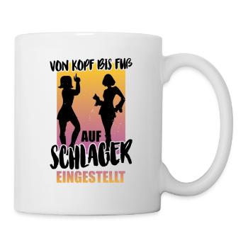 Schlager Party Outfit Kostüm - Tasse - Weiß - Rechts