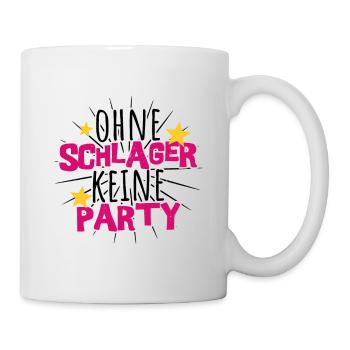 Schlager Party Outfit Kostüm - Tasse - Weiß - Rechts