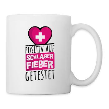 Schlager Party Outfit Kostüm - Tasse - Weiß - Rechts