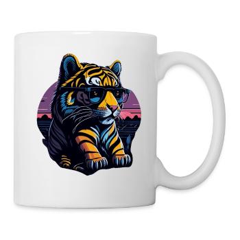 BABY TIGER MIT SONNENBRILLE DESIGN - Tasse - Weiß - Rechts