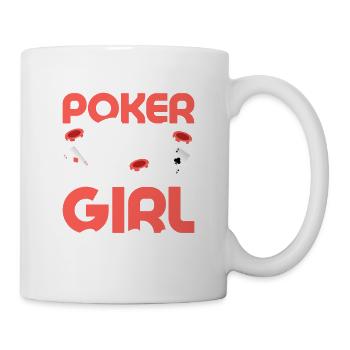 Poker Girl Like A Normal Girl But Cooler Card Play - Tasse - Weiß - Rechts