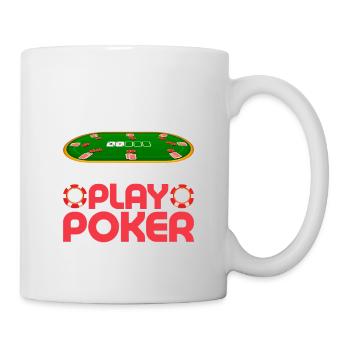 Working Is For People Who Can't Play Poker Gamblin - Mug - white - Right