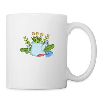 The garden is my happy place Funny garden - Mug - white - Right