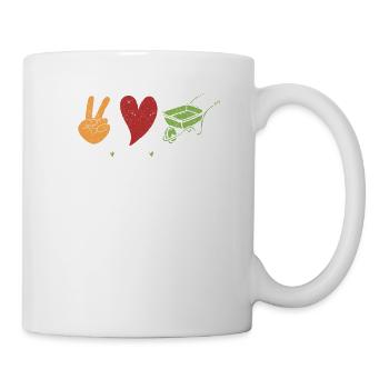 Peace Love Gardening Funny Flowers Garden - Mug - white - Right